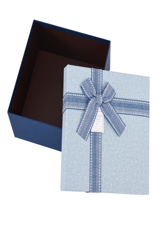 HOME ELEMENTS 3 Pcs Set of Luxury Gift Box with Bow, Bridesmaid Box, Decorative Gift Packaging Boxes for Presents Diwali Wedding Christmas Birthdays Special Occasions Gift Hampers (Light Blue) - Image 5